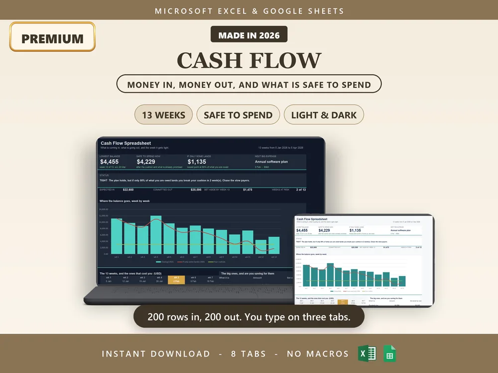 Cash Flow Spreadsheet