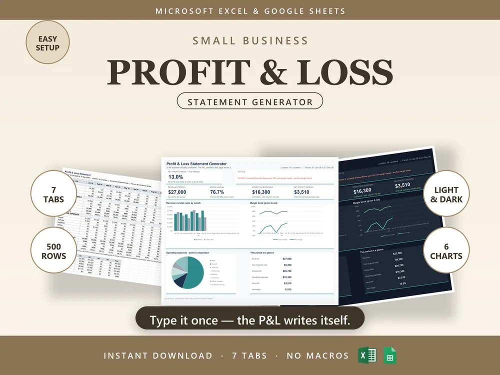 Profit & Loss Statement Generator